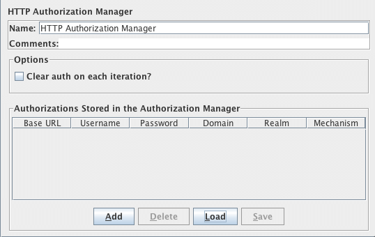 Screenshot für das Control-Panel des HTTP-Autorisierungs-Managers