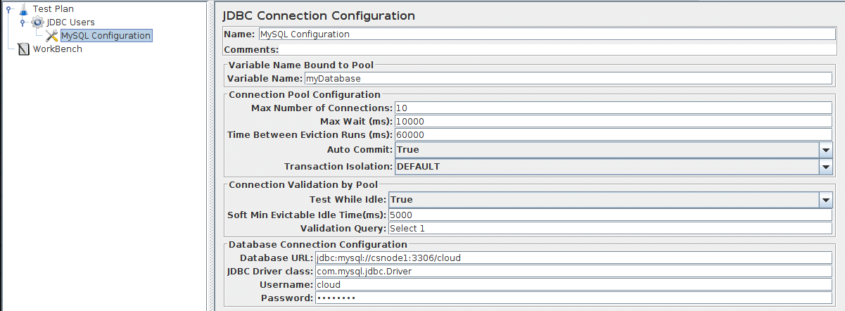 
Abbildung 6.3.  JDBC-Konfiguration