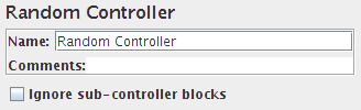 Screenshot für das Control-Panel von Random Controller