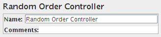Screenshot für das Control-Panel des Random Order Controllers
